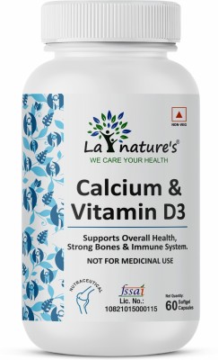 La Natures Calcium & Vitamin D3(60 Capsules)