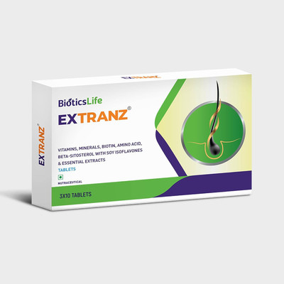 Extranz Hair & Scalp Vitamin Supplement with Bhringaraj & Amalaki-Hair Growth Support(60 Tablets)