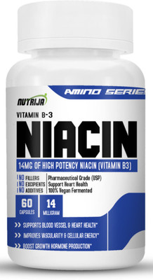 NutriJa Niacin 14MG Vitamin B-3 for Vascularity & Increase Cellular Energy(60 Capsules)