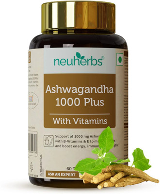 Neuherbs Ashwagandha 1000 Plus – Pure Herbs Extract for General wellness(60 Tablets)
