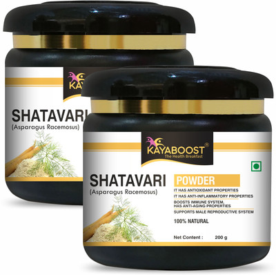 KAYABOOST Shatavari Powder Asparagus Racemosus, Buttermilk Root / Satamuli (Pack of 2)(2 x 200 g)