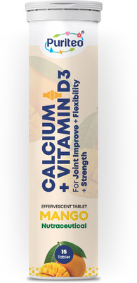 puriteo CALCIUM + VITAMIN D3 EFFERVESCENT /MANGO(15 Tablets)