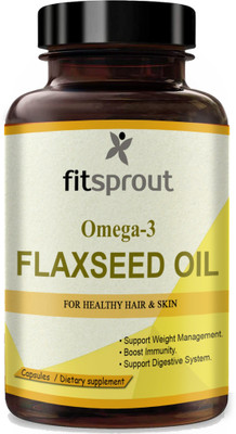 Fitsprout Flaxseed extract Capsules Omega 3 (H55)(30 Capsules)