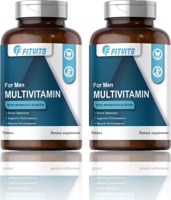 Fitvito Multivitamin For Men, Multivitamin Women Tablets (H245)(2 x 60 Tablets)