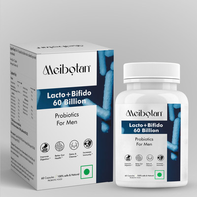 MEIBOTAN Probiotics Supplement Lacto with Bifidobacterium 14 Strains 60 Billion CFU Men(60 Capsules)