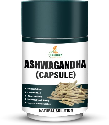 grinbizz Ashwagandha Capsule Improves Muscles Strength, Energy and Immunity Booster(30 Capsules)