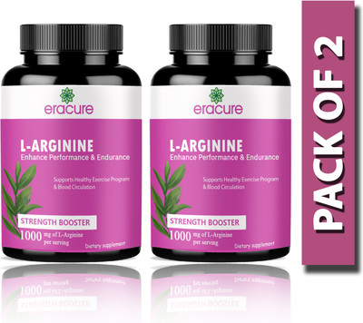 EraCure L-Arginine 1000mg Tablets Per Serving (H254)(2 x 60 Tablets)