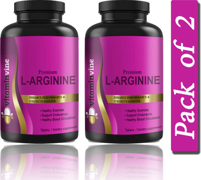 Vitaminvine L-Arginine 1000mg Tablets Per Serving (K207)(2 x 60 Tablets)