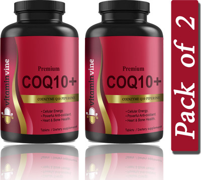 Vitaminvine 120mg Coenzyme Q10 Tablets with Piperine (D192)(120 Tablets)