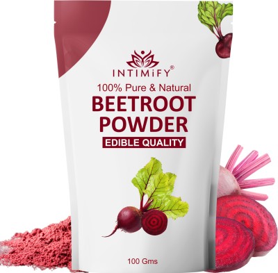 INTIMIFY 100% Pure Beetroot Powder for Face | Hair | Lips | Glowing & Shiny Skin(100 g)