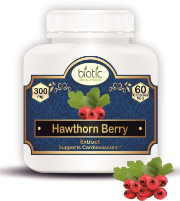 biotic Hawthorn Berry Extract 300mg - 60 Veg Capsules(60 No)