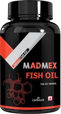 MADMEX Omega 3 Fish Oil Capsules 1000mg Mercury Free Formula For Joint Support(30 Capsules)