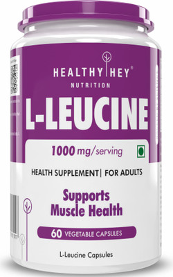 HealthyHey Nutrition L-Leucine Capsule 1000mg Per Serving 60 Capsules(1000 mg)