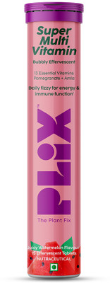 The Plant Fix Plix Multivitamin Effervescent Tablets for Daily Nutrients| Immune System & Energy(15 No)