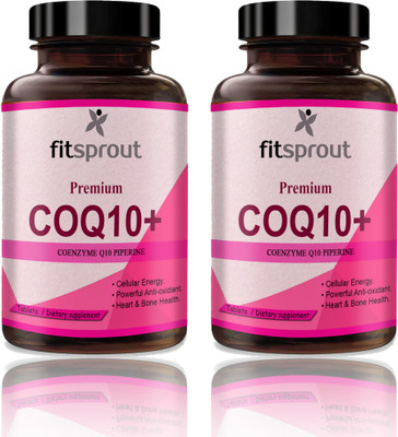 Fitsprout 120mg Coenzyme Q10 Tablets with Piperine (H239)(120 Tablets)