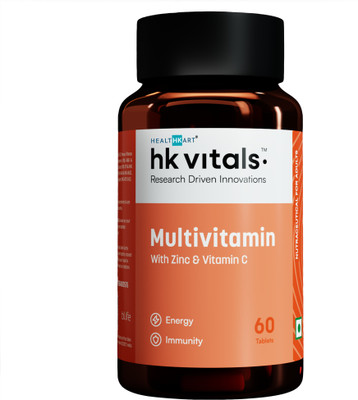 HEALTHKART HK Vitals Multivitamin with Ginseng Extract, Taurine and Multiminerals(60 No)