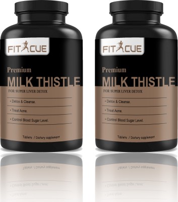 Fitcue Milk thistle for liver support and liver detox Tablets (G259)(2 x 60 Tablets)