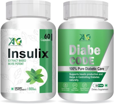 ANC Insulix & DiabeCode Support Endocrine Health & Diabetes Control | Blood Sugar(2 x 60 Capsules)