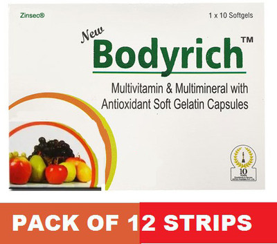 Zinsec ELDER BODYRICH ANTEX MULTIVITAMINS AND MULTIMINERALS(12 x 10 Capsules)