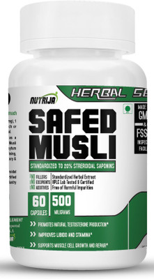 NutriJa Safed Musli Extract 500mg - 120 Capsule(120 Capsules)