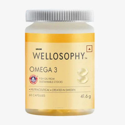 KRUM New Wellosophy Omega 3 (Fish oil)- 41.6 g(60 Capsules)