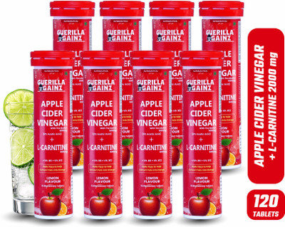 guerilla gainz Apple Cider Vinegar + L carnitine helps Convert fat into Energy 15 Effervescent(8 x 2000 mg)