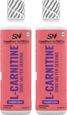 Steadfast NUTRITION L Carnitine Cranberry Liquid 3000mg Extract of 5mg of Vitamin B5(2 x 450 ml)