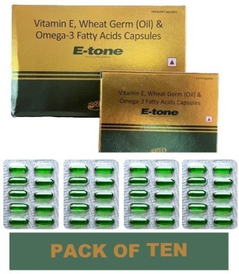 ZEE DRUGS E-TONE CAPSULE WITH OMEGA 3 AND WHEAT GERM OIL (10*10CAPSULES)(10 x 10 Capsules)