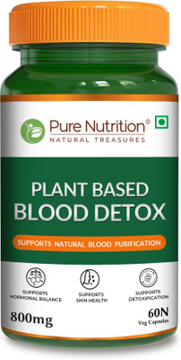 Pure Nutrition Plant-Based Blood Detox Capsules | Natural Blood Purification(60 Capsules)