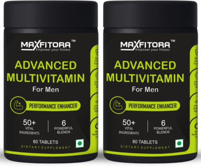 MaxFitOra Advanced Multivitamin Tablets For Men - Energy, Stamina and Performance(2 x 60 Tablets)