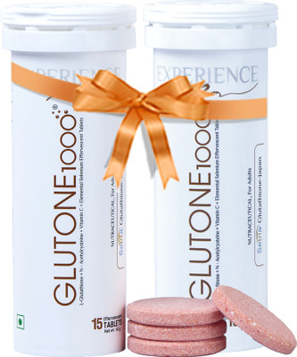 Glutone 1000 Buy 1 Get 1 FREE Setria L-Glutathione Effervescent Tablets For Radiant Glow(30 Tablets)