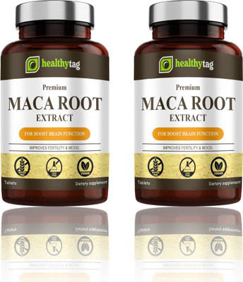 Healthy Tag Maca Root Tablets Enriched with Maca Root Extract (H256)(2 x 60 Tablets)