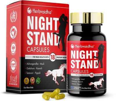Herbvaidha Night Stand Capsule Helps to Improve Energy, Vitality & Immunity Booster |(30 Capsules)