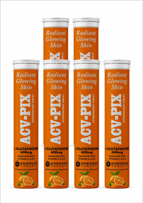 acv-pix 600mg GLUTATHIONE & VIT.C EFFERVESCENT TAB FOR CLEAR GLOWING & REDIANCE SKIN(6 x 15 Tablets)