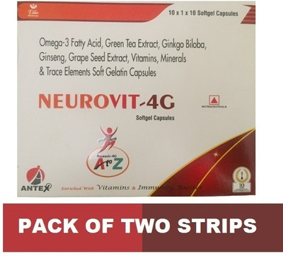 NEUROVIT 4G MULTIVITAMIN CAPSULE WITH GINSENG (2*10CAPS)(2 x 10 Capsules)