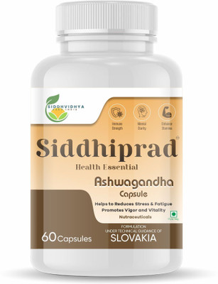 Siddhiprad Ashwagandha - Reduces Stress - Promotes Vitality, Strength & Endurance(60 Capsules)