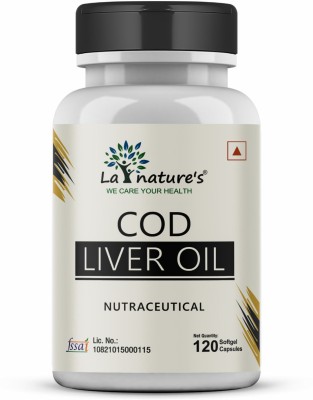 La Natures Cod Liver Oil Softgel Capsules for Immunity, Heart and Brain(120 Capsules)