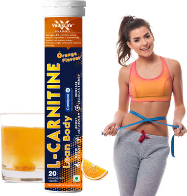 VedixLife L-Carnitine Lean Body, 2000mg Carnipure® | Helps Convert Fat into Energy(20 Tablets)