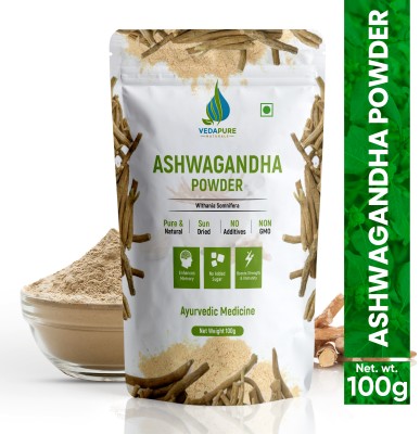 Vedapure Ashwagandha Root Powder Supports Anxiety & Stress(100 g)