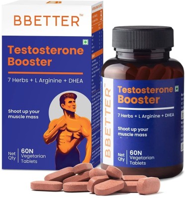 BBETTER Testosterone Booster for Men with 7 Herbs for performance & vitality(60 Tablets)