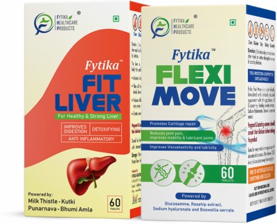 FYTIKA HEALTHCARE PRODUCTS Fit Liver + Flexi Move - Combo Pack(2 x 60 Tablets)