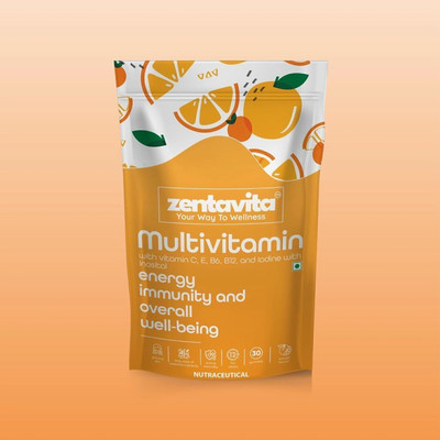 Zentavita Multivitamin Gummies for Adults with Vitamin C, E, B6, B12 and Iodine(30 No)