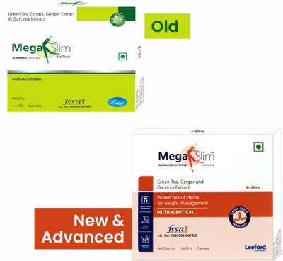 megaslim Slimming Capsules 10 Capsules Pack of 2(2 x 10 Tablets)