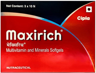 Maxirich Multivitamin and Minerals Softgels (Cipla)(30 Capsules)