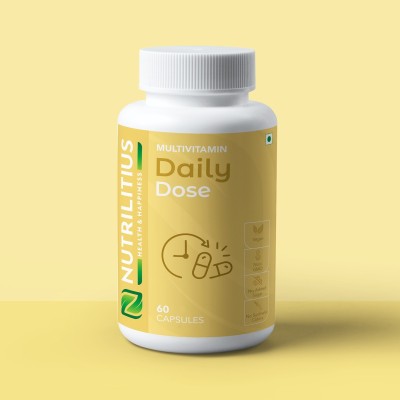 NUTRILITIUS Daily Dose Capsulesfor Men,Women withVitamin B12&Zinc Boost Immunity&Metabolism(60 Capsules)