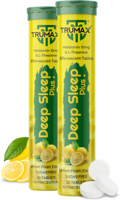 TRUMAX Deep Sleep Plus 10mg Melatonin Promotes quick relaxation & sleep, Non-Addictive(2 x 20 Tablets)