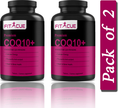 Fitcue 120mg Coenzyme Q10 Tablets with Piperine (S192)(2 x 60 Tablets)