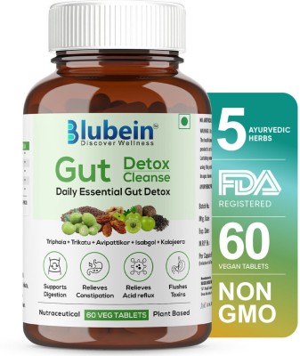 Blubein Gut Detox | Cleanse Plant-Based(60 Tablets)