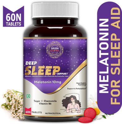 Shudh Kaama Deep Sleep Melatonin 10mg Tablets to Help You Fall Asleep Faster(60 Tablets)