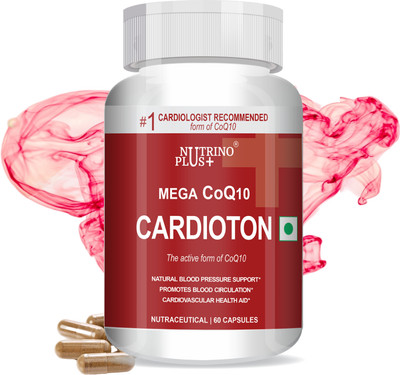Nutrinoplus Cardioton 60 Capsules with Coenzyme Q10 & Arjuna Extract For Heart Health(60 Capsules)